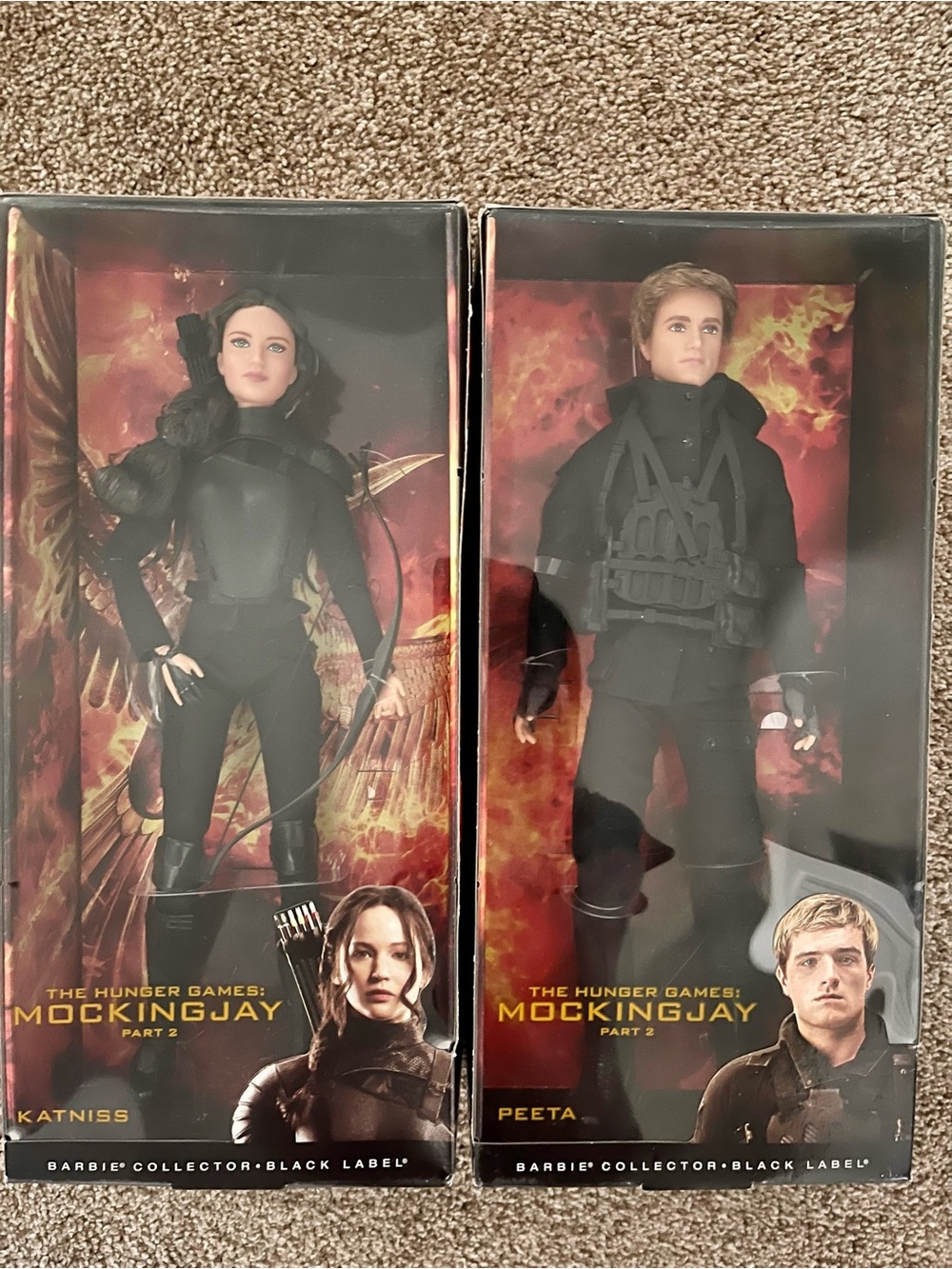Mattel Hunger Games Mockingjay Katniss & Peeta Collector Dolls